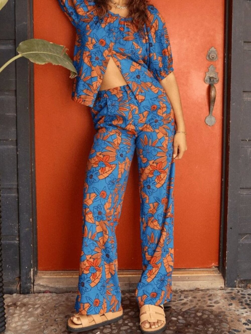 BRIXTON Womens Mercado Pants / Linen / Terracorra / Medium